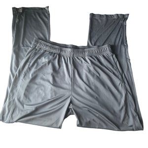 Reebok Mens Gray  Elastic Waist‎ Drawstring Activewear Sport Pants Size XL